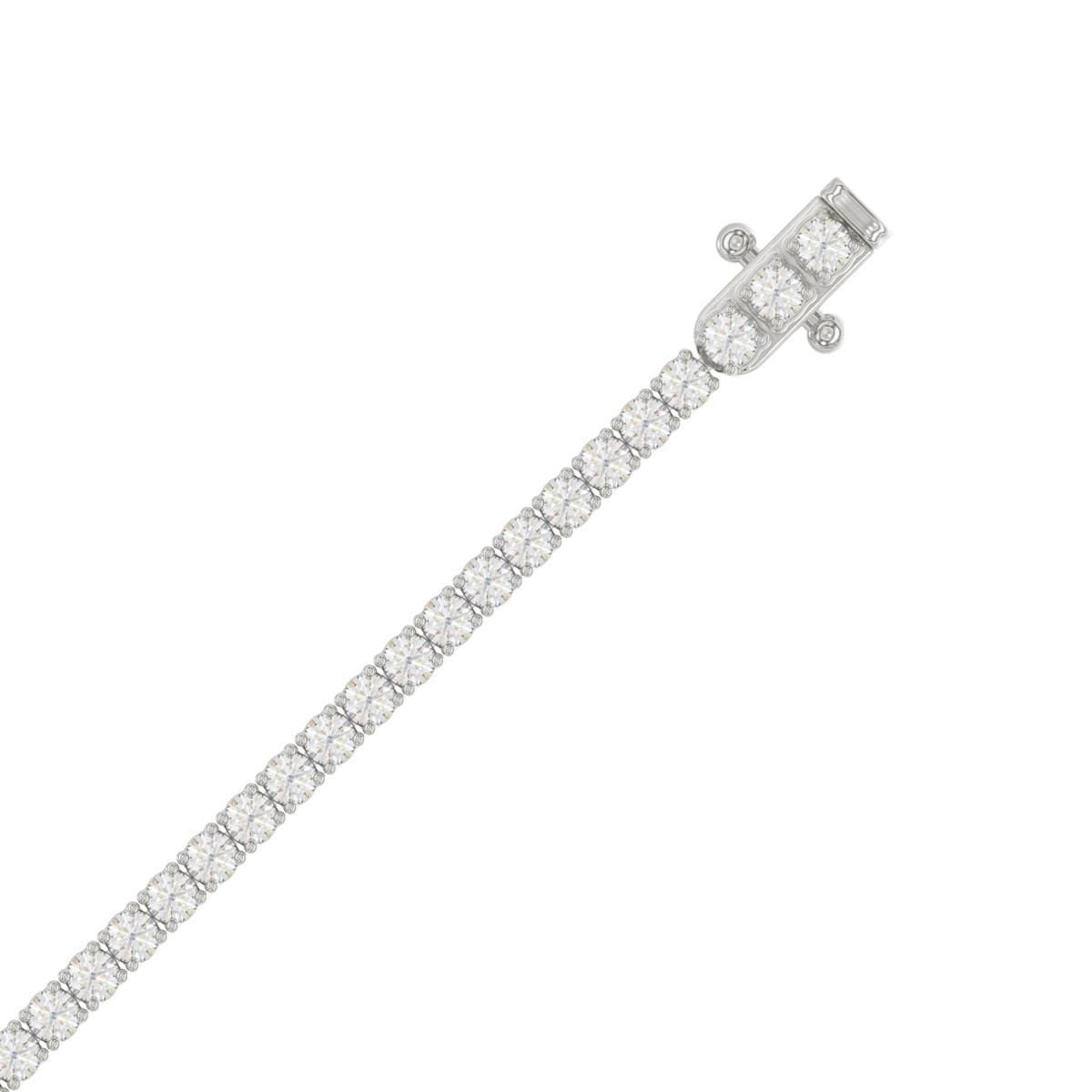 3 ct tennis bracelet in white gold, detail view