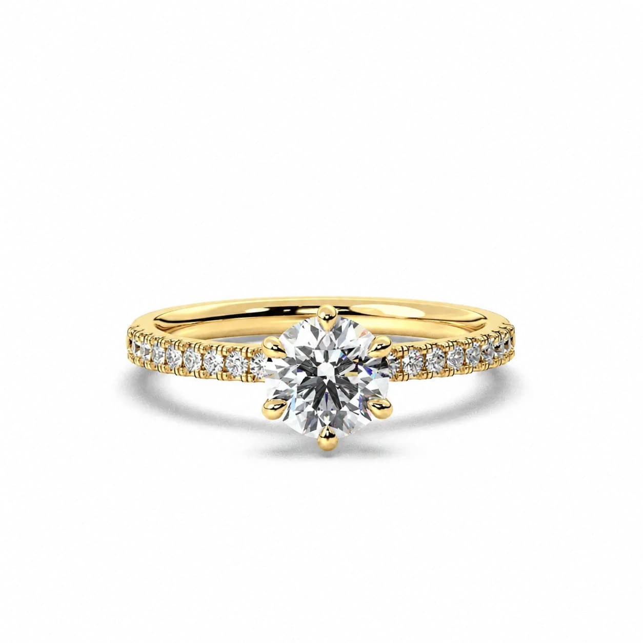 Pavé diamond ring