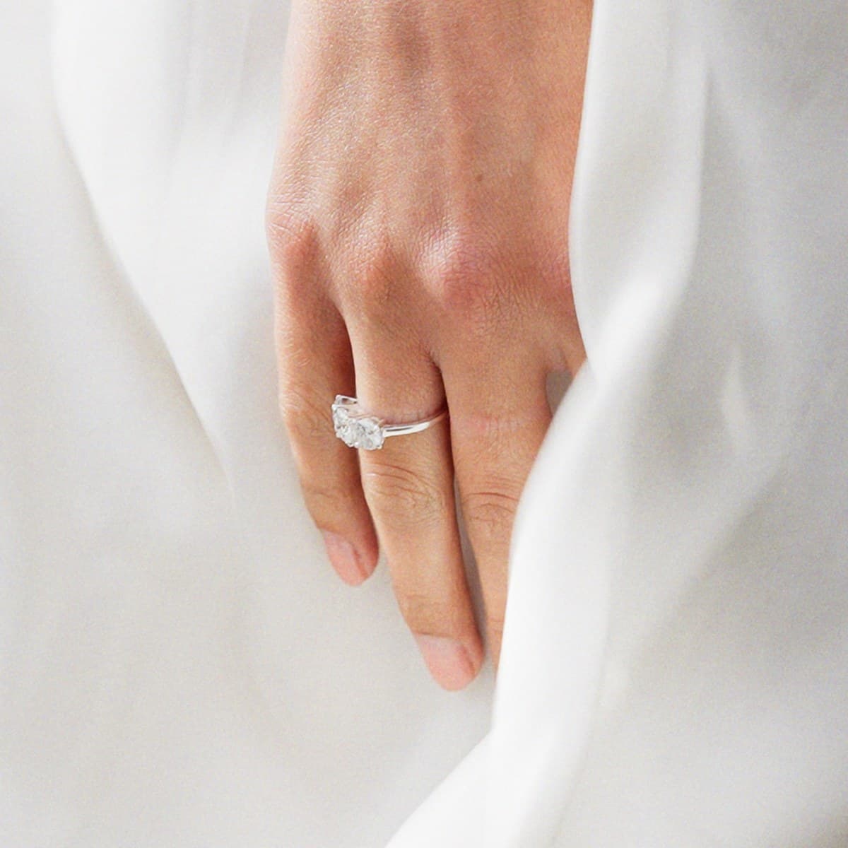Three Stone worn on the hand