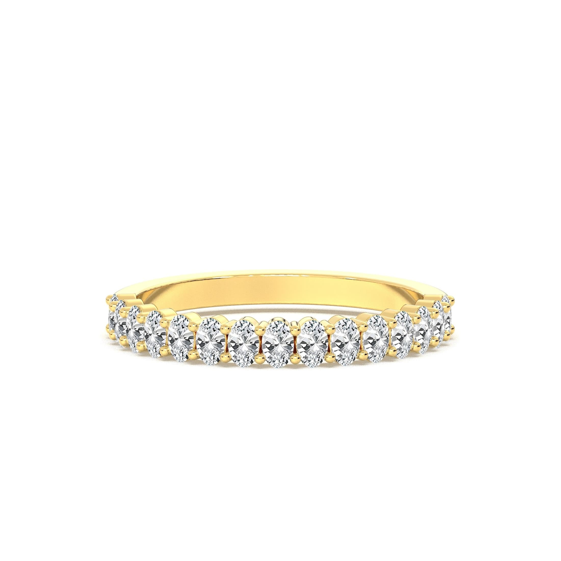 Shaped eternity diamond band